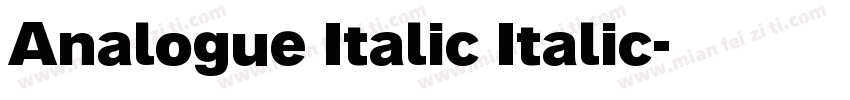 Analogue Italic Italic字体转换